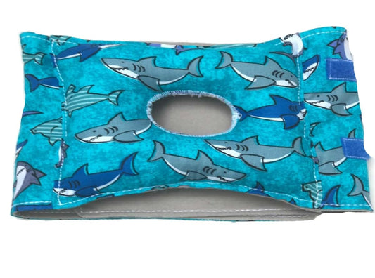 Lil' Bayou Boutique Shark G-Tube Pillow Belt for Infant Tummy Time