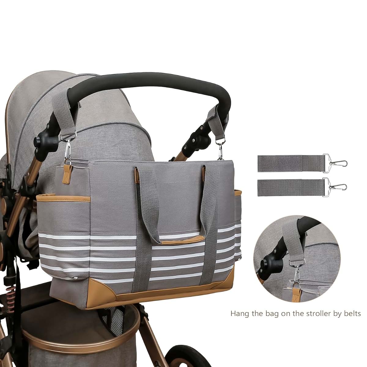 Large Capacity Travel Diaper Tote Bag for Maternity and Baby Essentials