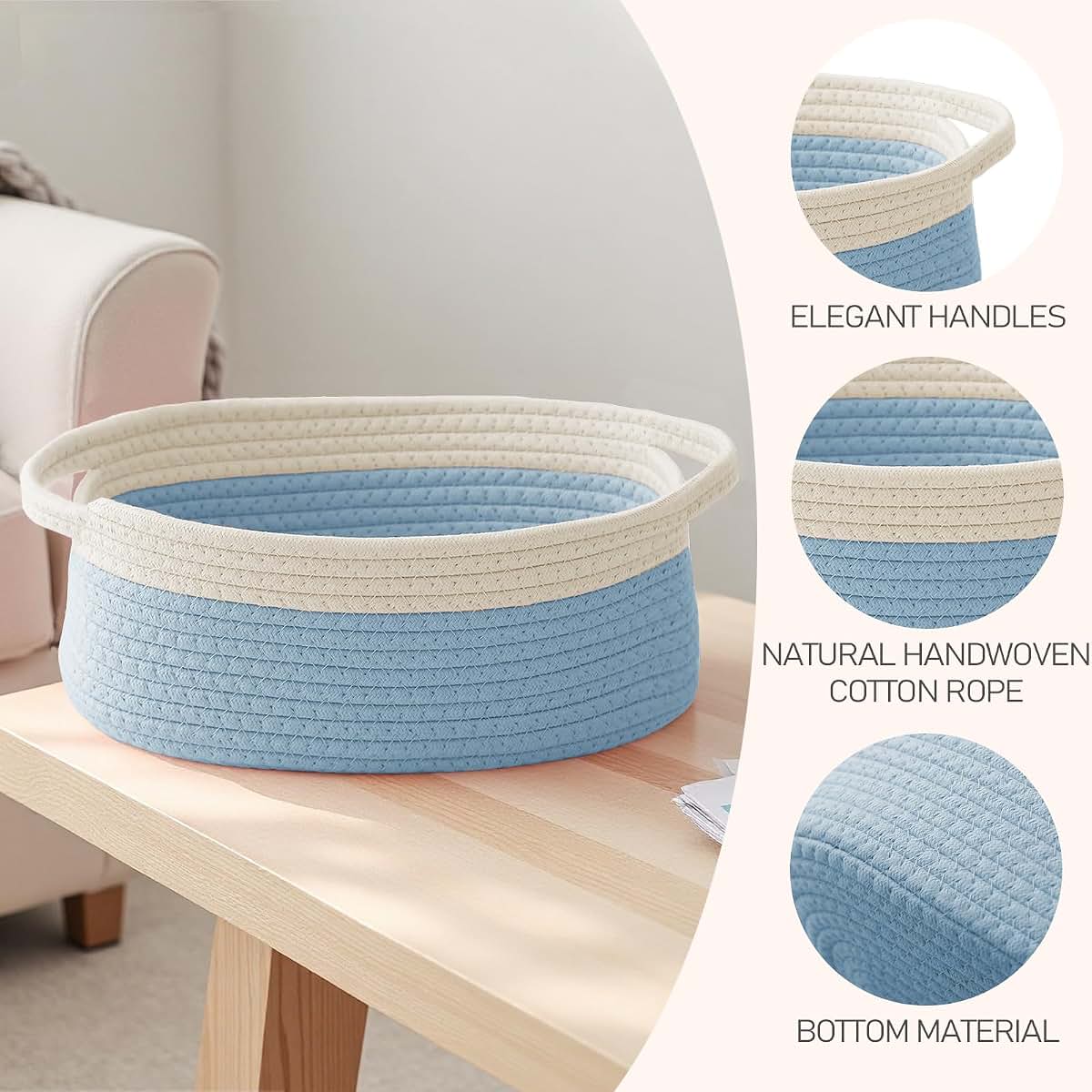 JMvicyroam Small Woven Basket for Storage or Gift Use