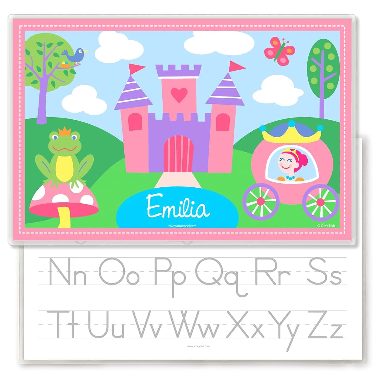 Art Appeel Princess Personalized Placemat For Kids