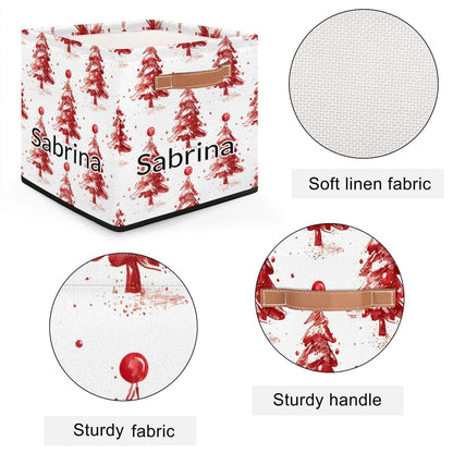 Voloreju Custom Storage Bin Baskets Personalized Cute Pattern Christmas Gifts Basket Nursery Laundry Bin for Organizing (photo 3)