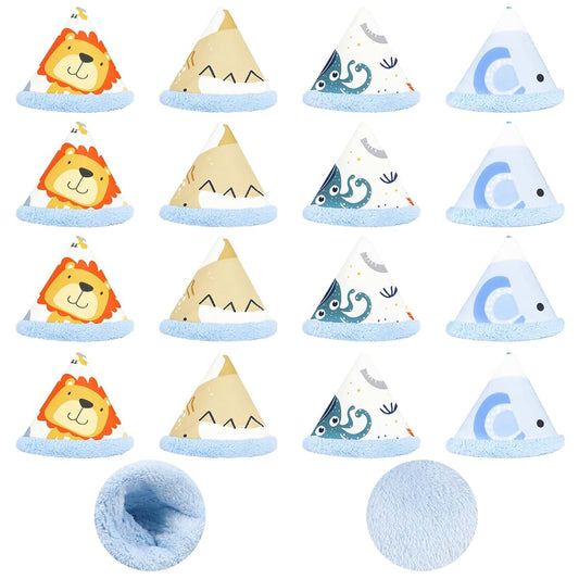 Cfyosnk 16 Pcs Coral Velvet Pee Covers Baby Boy, Reusable Leak-Proof Guard | Diaper Changing Accessories for Baby Boys.
