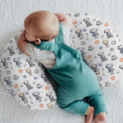 Watercolor Robots Nursing Pillow Cover for Nursery Support