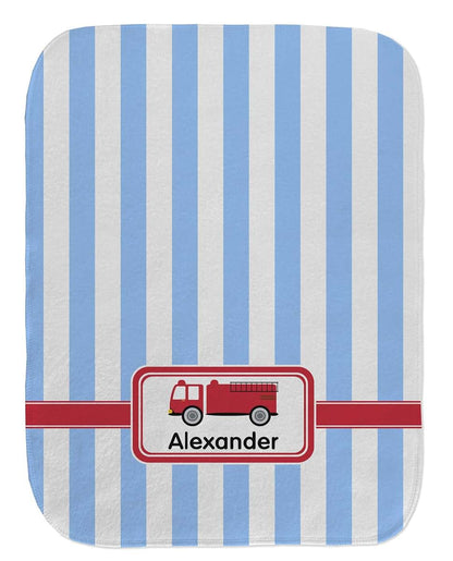 Baby Milano Personalized Firetruck Burp Cloth Fleece With Name Or Text (photo 2)