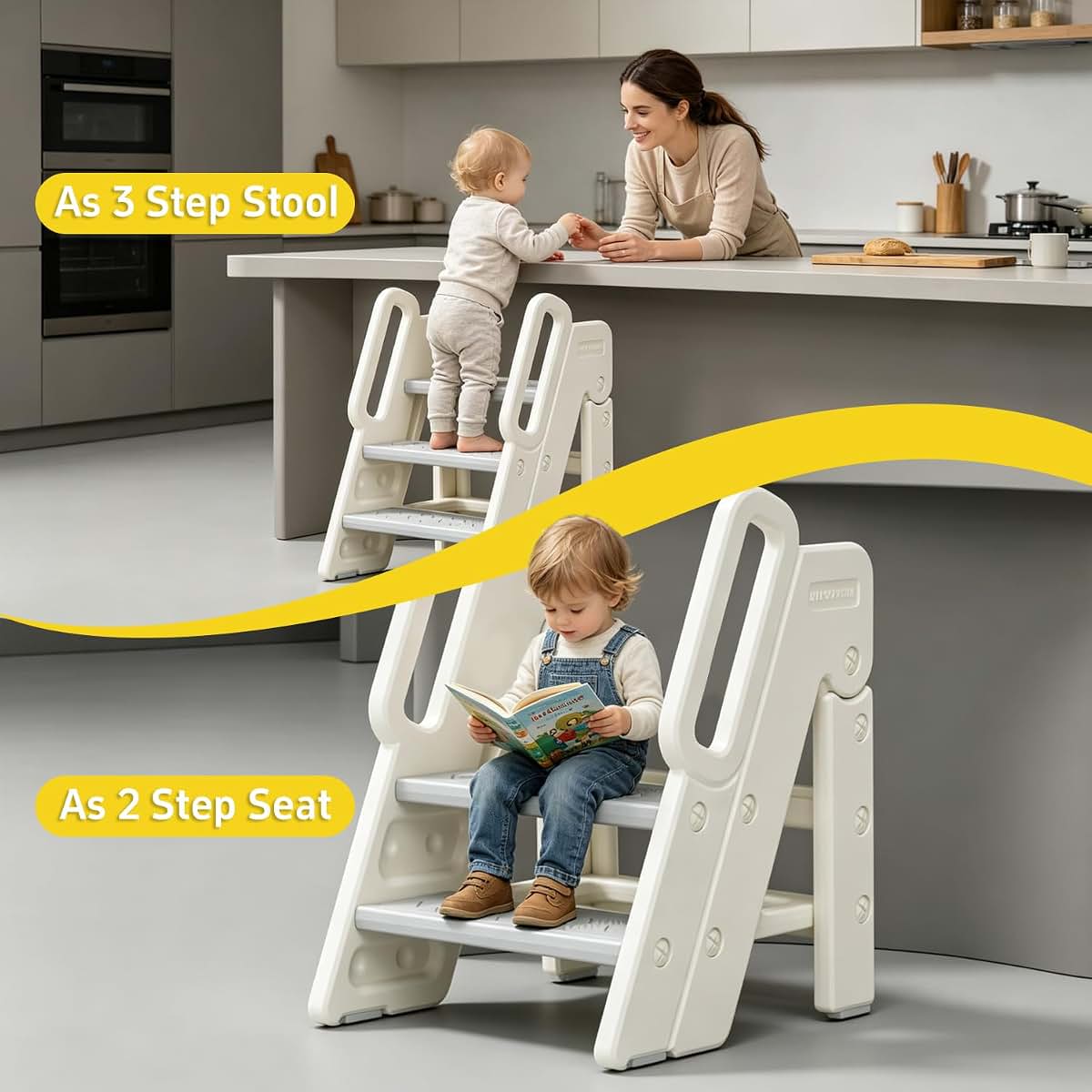 Vanpolchy Foldable Toddler Bathroom Step Stool, Kids Bathroom Step Stool (photo 4)