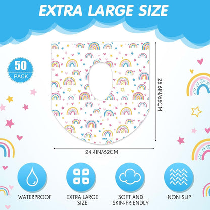 Reginary Disposable Toilet Seat Covers Rainbow