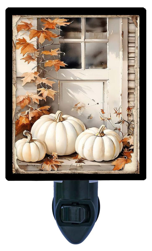 Night Light Designs Autumn Doorstep Pumpkins Night Light With Rotating Plug