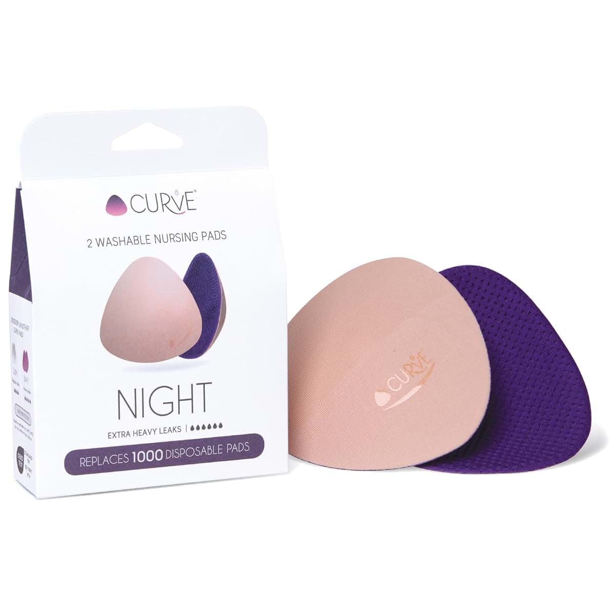 Curve by CacheCoeur Essential Night Reusable Nursing Pads