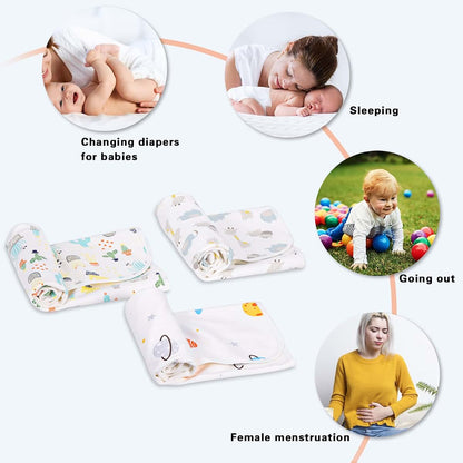WinReal Baby Diaper Changing Pad, Portable 3 Pack Waterproof