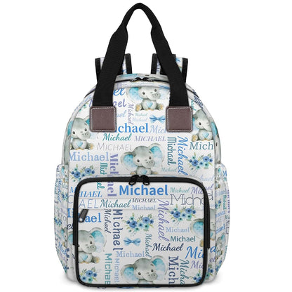 Litchora Personalized Diaper Bag Backpack with Stroller Straps