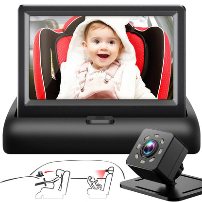 Shynerk Baby Car Mirror with Night Vision