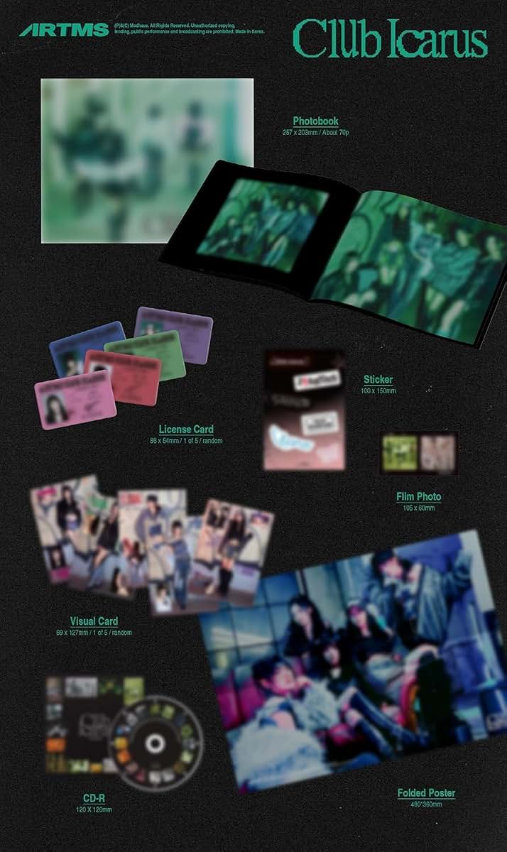 ARTMS Club Icarus 1st Mini Album, 2-Version Set with Tracking