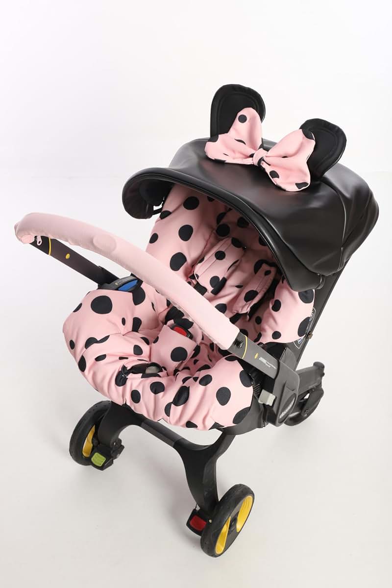 Boss and Baby Pink Handmade Doona Stroller Car Seat Cover Replacement Set