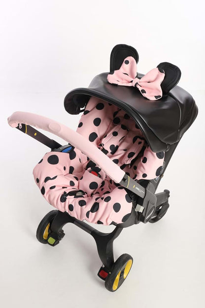 Boss and Baby Pink Handmade Doona Stroller Car Seat Cover Replacement Set
