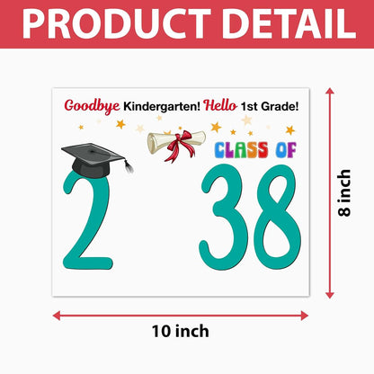 Hello 1st Grade Class Of 2038 Handprint Art Kit, Set Of 10 DIY Cards