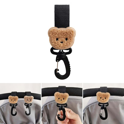 Psdndeww Baby Stroller Hooks for Diaper Bag Stroller Strap with Clip Pram Pet Cart Hook for Hanging Shopping Bags (photo 2)