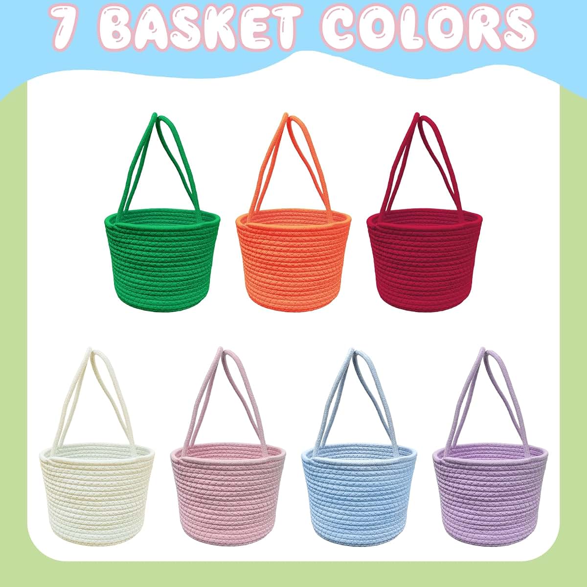 MiNaSii Personalized Easter Basket with Name Custom Easter Baskets for Kids Customized Easter Egg Bunny Buckets Bag (photo 2)