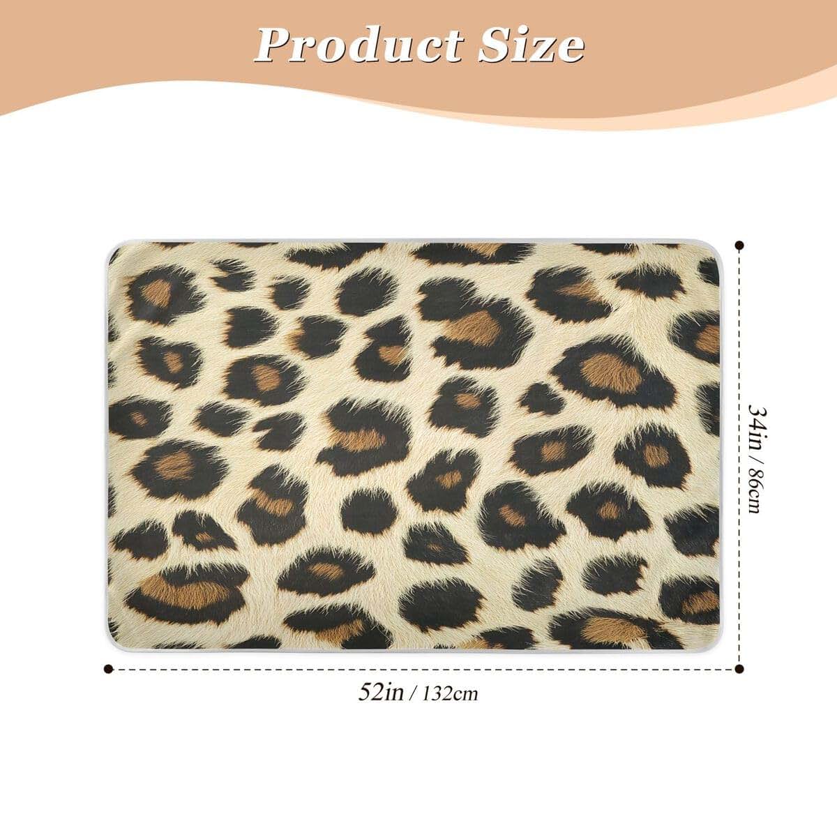 Leopard Print Waterproof Mattress Pad Protector (34" x 52")