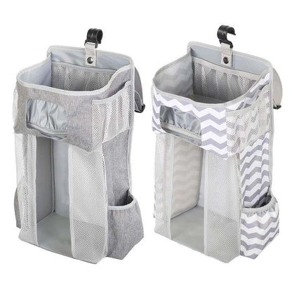 HYROOY Diaper Stacker Hanging Storage Bags for Crib or Wall Gifts Stripe Oxford Cloth + PP Board + Rhombus mesh (photo 4)