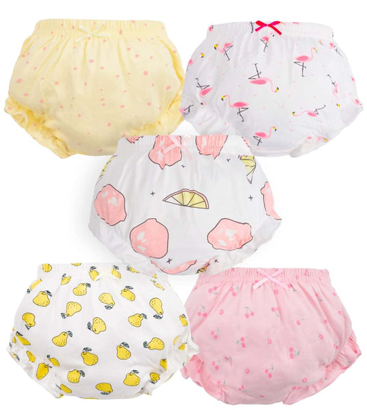 Amabc Toddler Girls Cotton Diaper Cover And Underwear Set