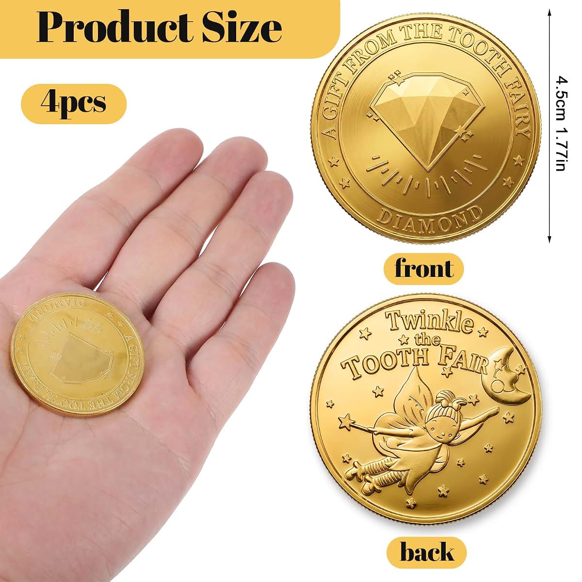 Fnanjwq Tooth Fairy Tokens For Lost Teeth Replacement (photo 2)