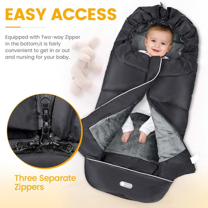 BabyOneStop Stroller Footmuff Universal Baby Bunting Bag with Reflective Strips and Machine Washable Design