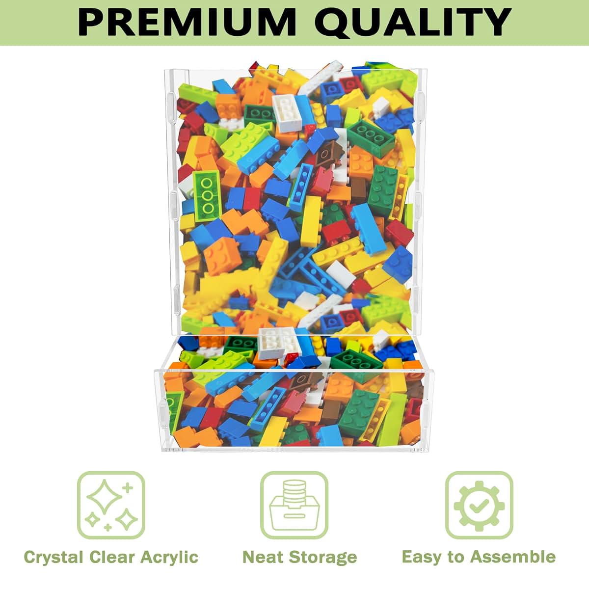 Montex Acrylic Wall Toy Dispenser, Acrylic Wall Storage, (Single Compartment) Hanging Organizer and Storage Bin for (photo 4)