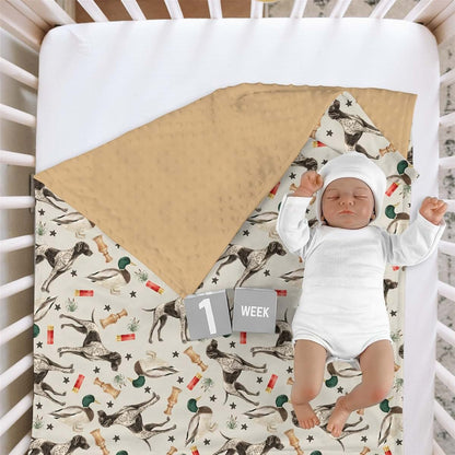 Mink Dotted Double Layer Baby Receiving Blanket