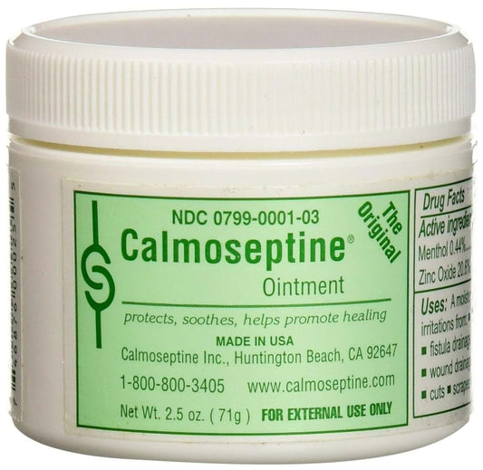 Calmoseptine Moisture Barrier Ointment, 2.5 oz Jar (Pack of 3)