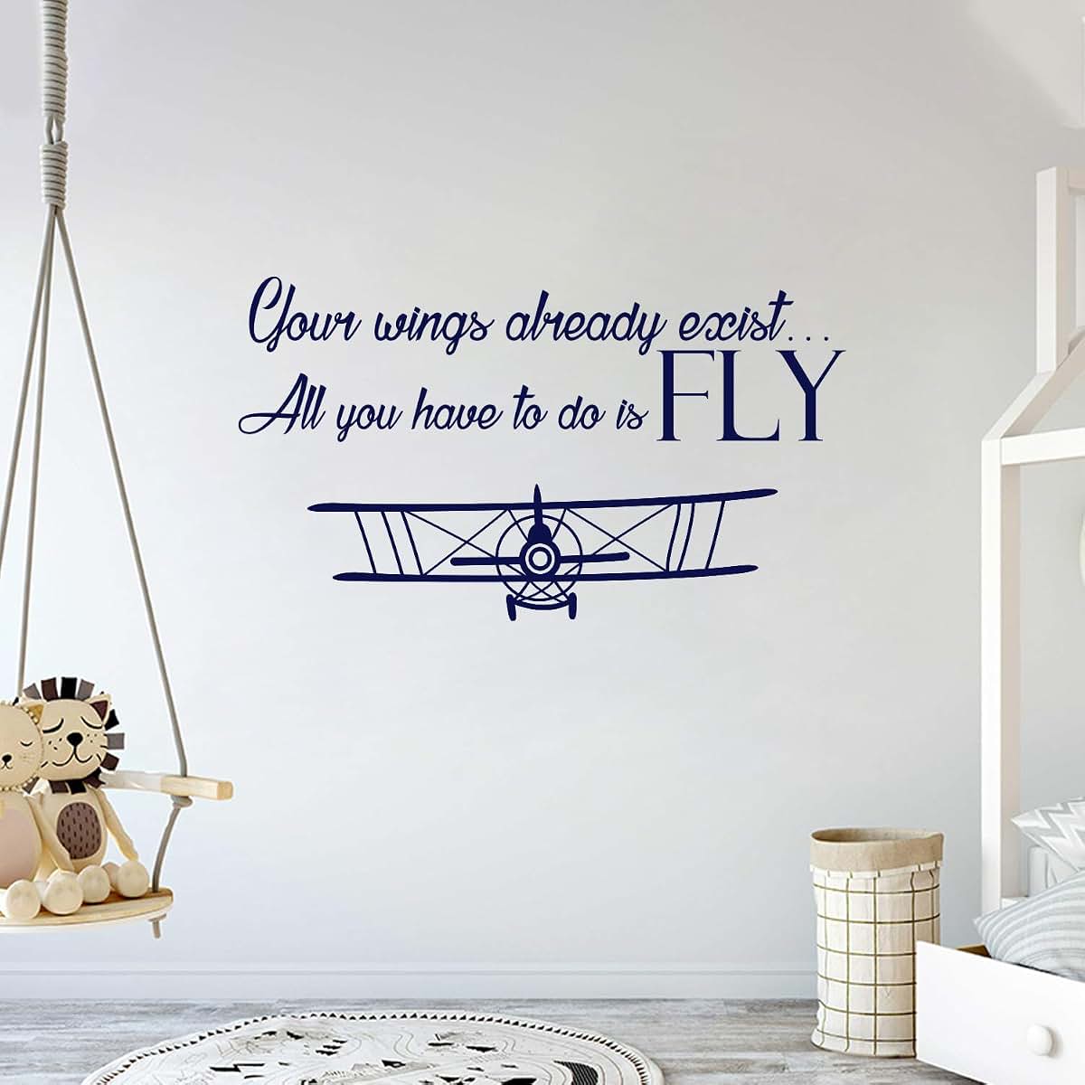 e-Graphic Design Inc Airplane Series Baby Boy Mural Wall Decal Sticker