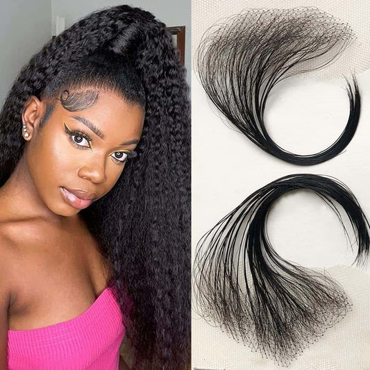 Insbeauty HD Swiss Lace Straight Human Hair Baby Hair Stripes