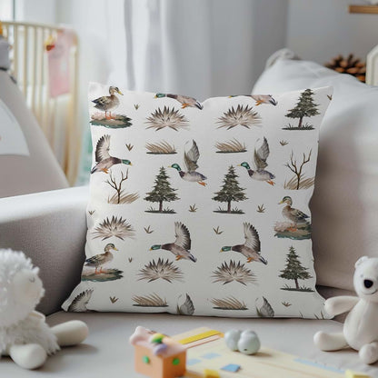 Hwmmbh Mallard Duck Decorative Nursery Pillowcase, 12''x12''