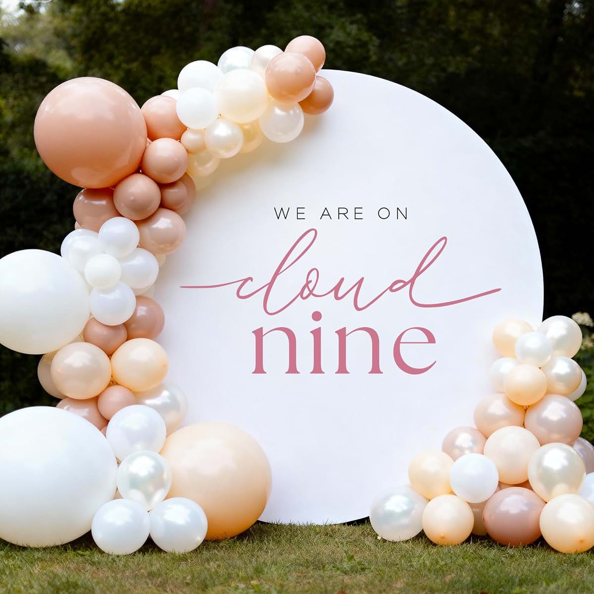 Aoemon On Cloud Nine Pink Baby Shower Wall Decal Peel and Stick