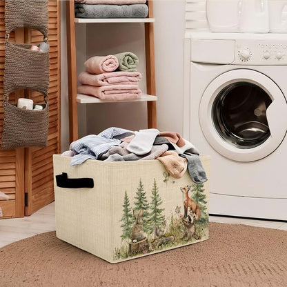 Forest Animal Nursery Storage Bin Organizer for Clothes, Toys & Books