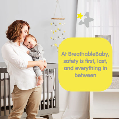 BreathableBaby Mesh Liner for Full-Size Cribs - Safari Fun Too