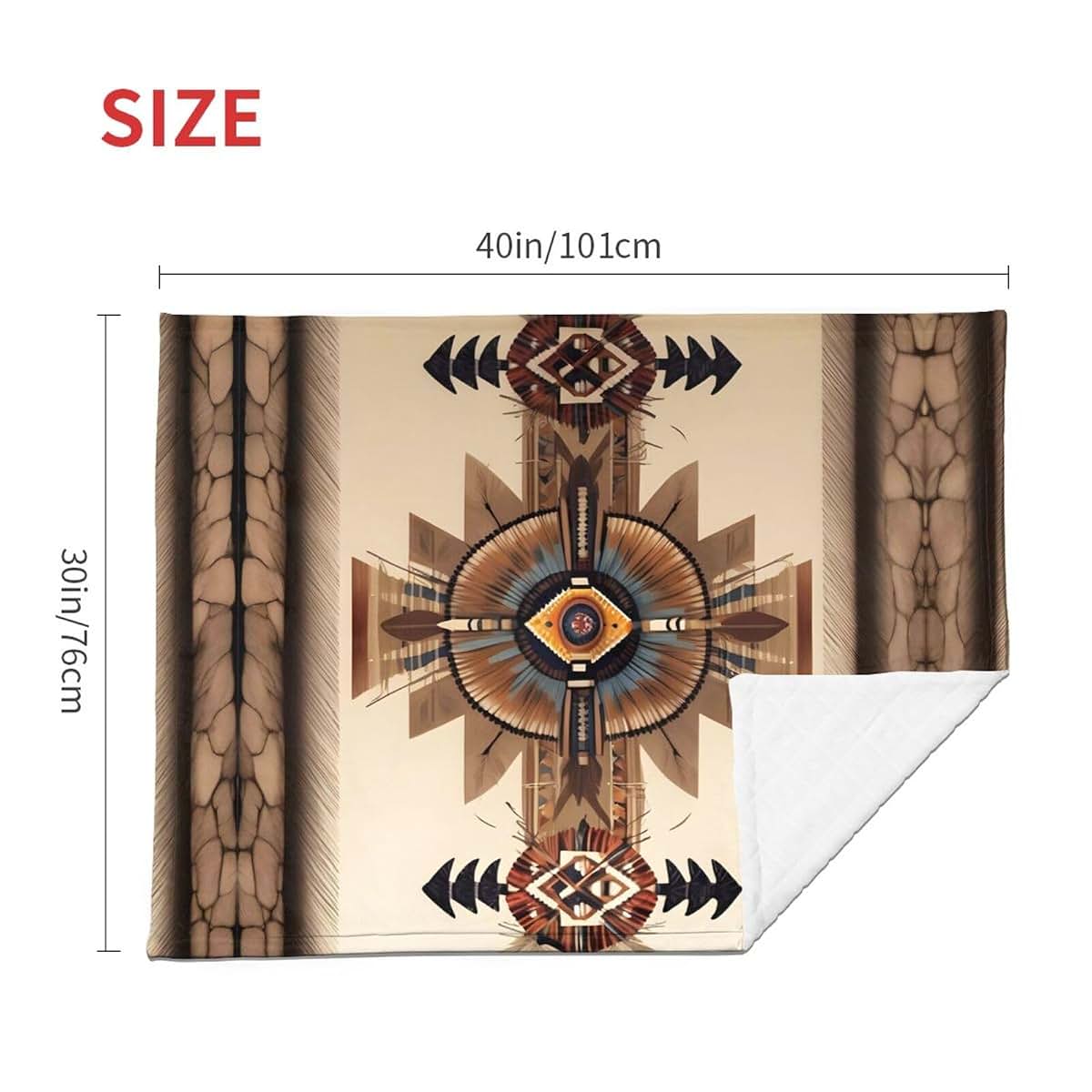 WBQLSL Native American Painting Pattern Baby Blanket 30"x40" Crib nap Blanket Newborn Gift