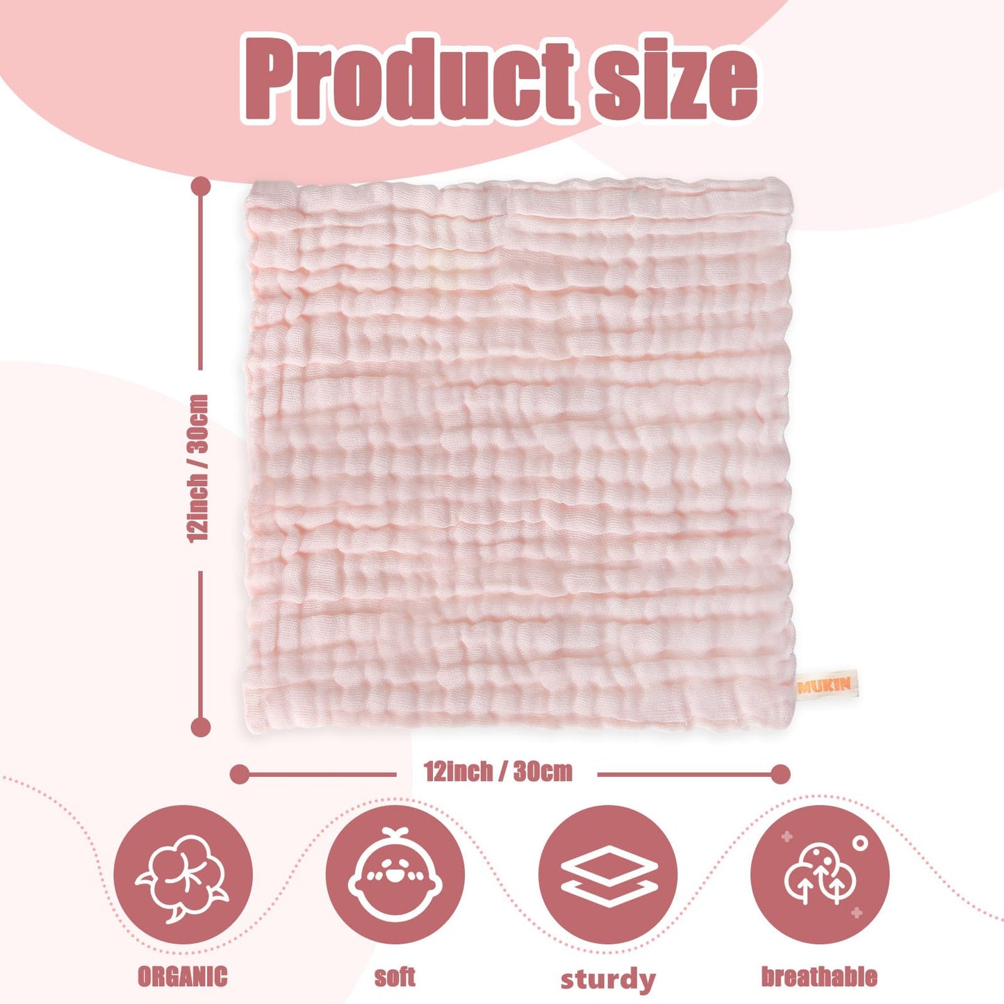 Mukin Baby Washcloths 6 Pack