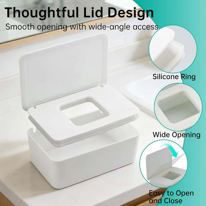 BabyOneStop 2 Pack Wipes Dispenser Compatible With Cottonelle Refill Pack