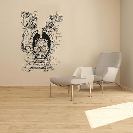 All Things Valuable Vintage Train Silhouette Wall Decal
