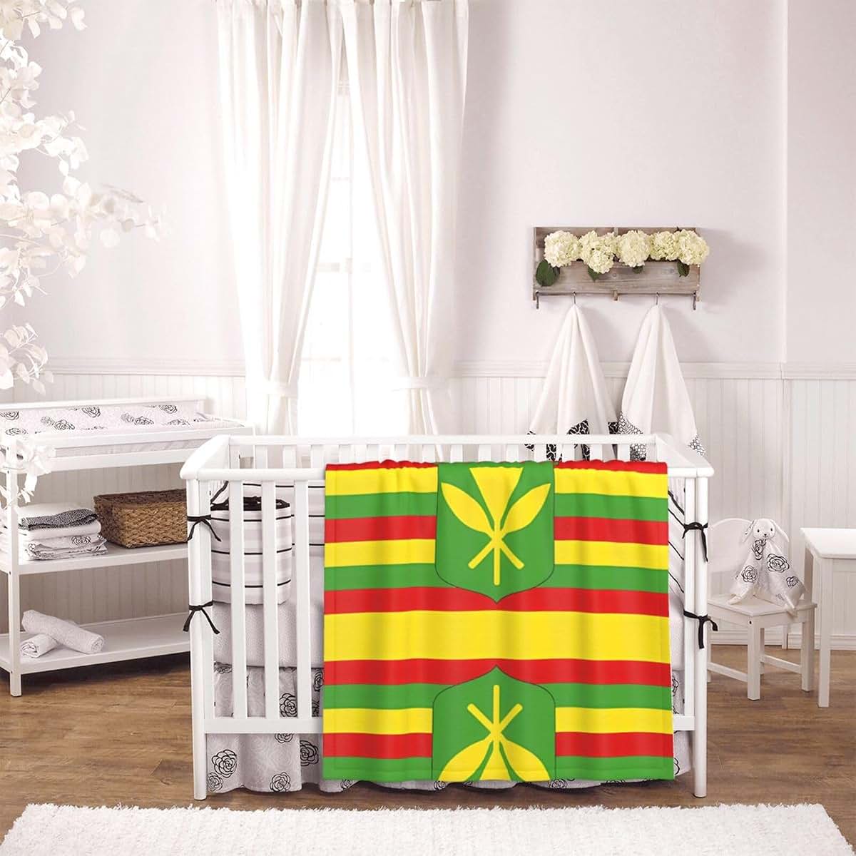 WBQLSL Native Hawaiian Flag Soft Baby Blanket (photo 4)