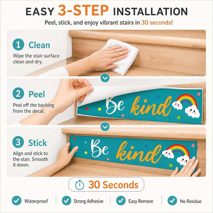 Cinrobiye Inspirational Classroom Stair Decals for Educational Spaces