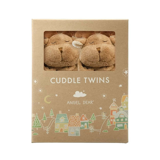 Angel Dear Moose Cuddle Twins Blankie Set for Newborns and Toddlers