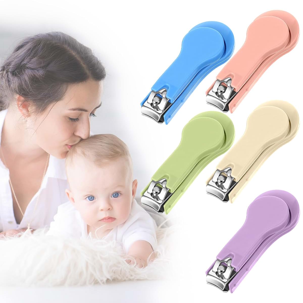 Susade 5 Pcs Baby Nail Clippers Set with Protective Covers