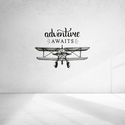 Adventure Awaits Vinyl Wall Decal 22x30 Inch