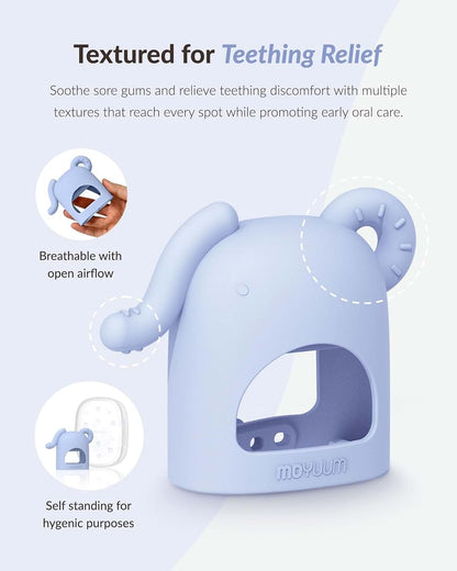 Moyuum Silicone Elephant Grip Hand Teether Toy for Babies