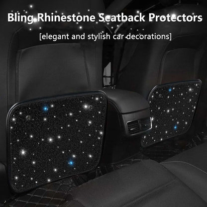 ELKOHA Sparkling Diamond Car Back Seat Kick Protectors 2pcs (photo 4)