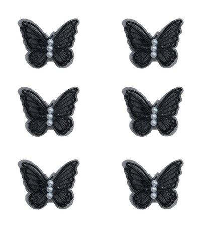 SOWAKA Lace Butterfly Hair Clips with Pearl 6-Pack