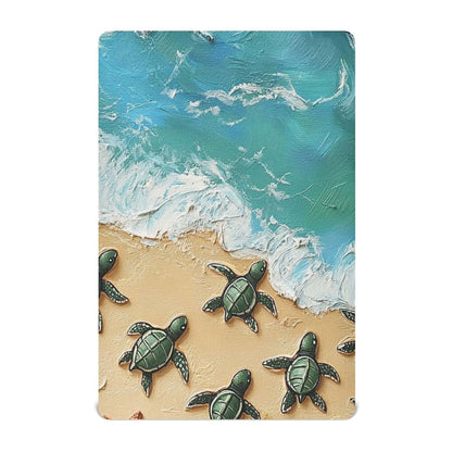 Vdsrup Beach Turtles Fitted Crib Sheet, Breathable 52x28 Inch, Multicolor