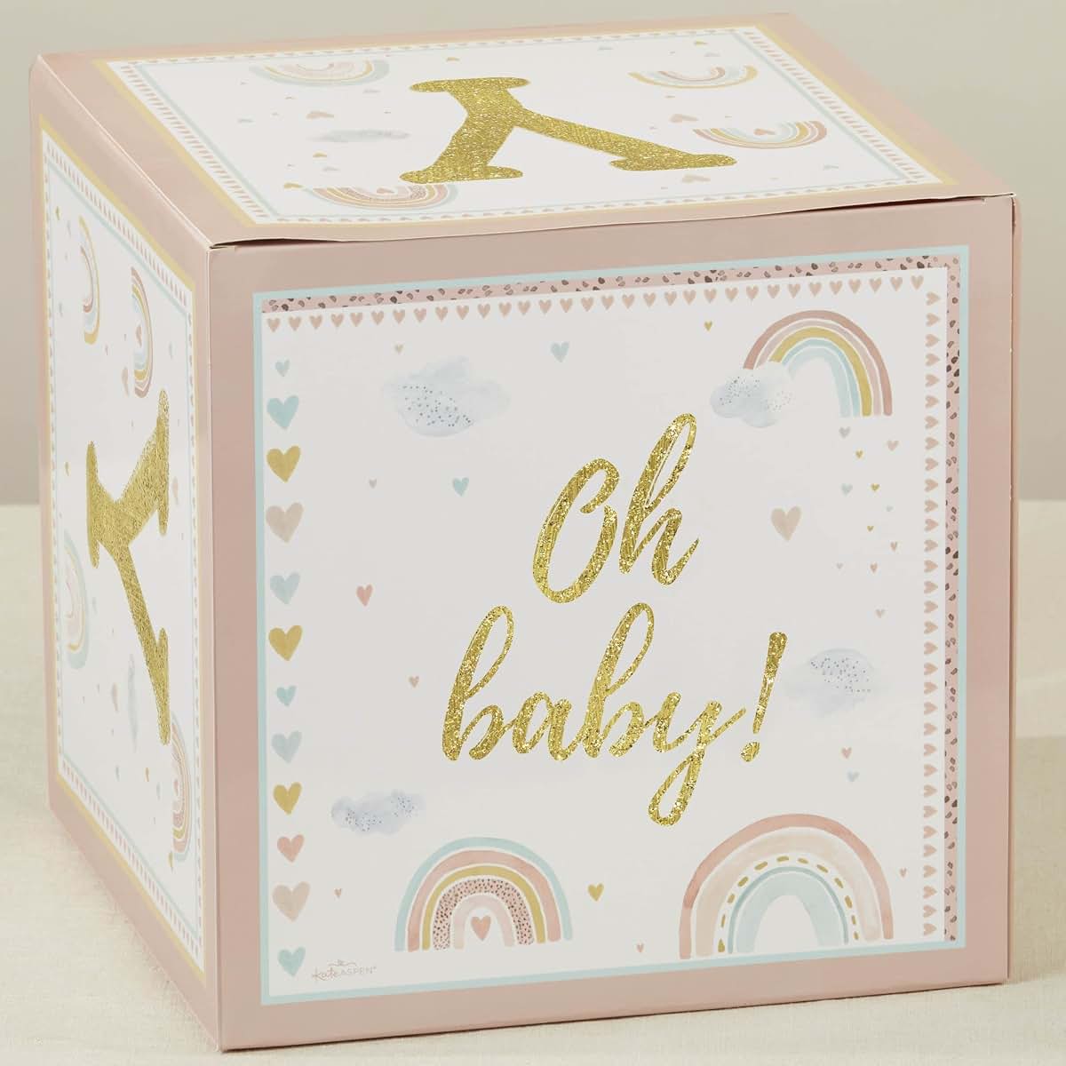 Kate Aspen Boho Rainbow Baby Block Box Set of 4 Photo Prop Decoration (photo 4)