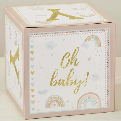 Kate Aspen Boho Rainbow Baby Block Box Set of 4 Photo Prop Decoration (photo 4)